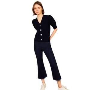 Charlotte Brody High Rise Crop Raw Hem Dark Wash Jeans-sz 26